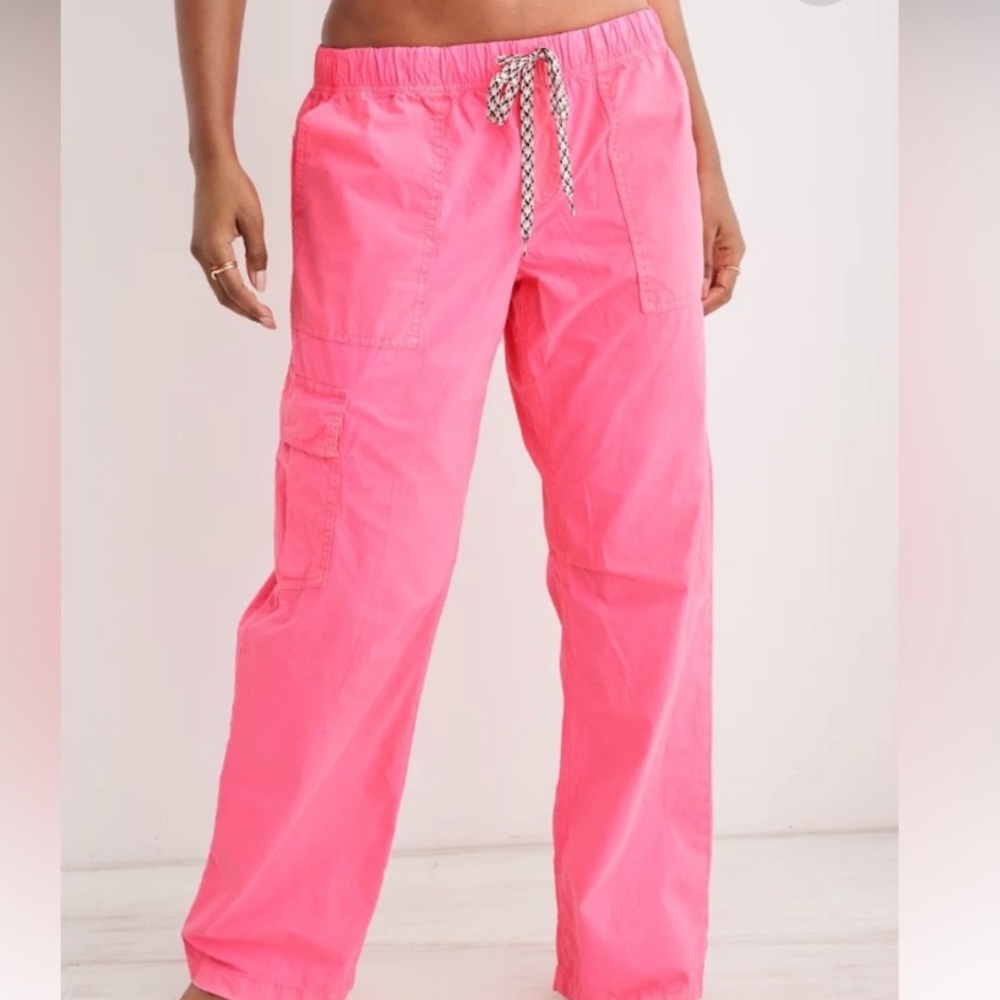 Aerie Bright Pink Baggy Cargo Skater Pant
